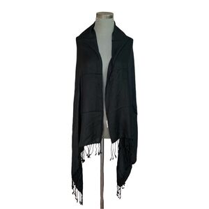 Scarf With Fringe Bindya Lulla Black Women’s Scarf Neck Warmer Shawl Wrap